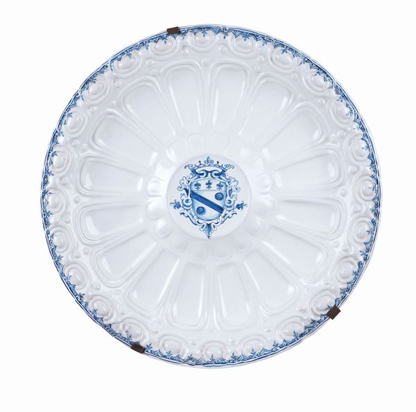 Grande piatto in ceramica smaltata  (Faenza, XX Sec.)  - Asta ASTA A TEMPO  - Colasanti Casa d'Aste