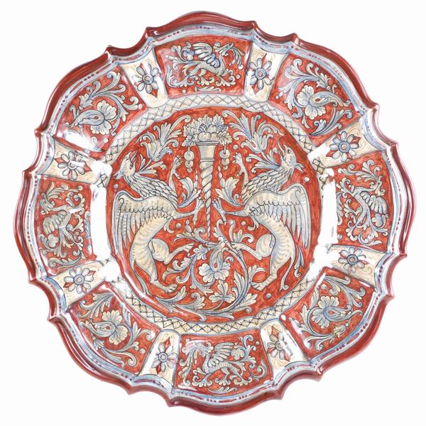Grande piatto in ceramica smaltata