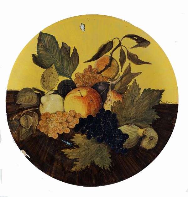 Grande piatto in ceramica smaltata