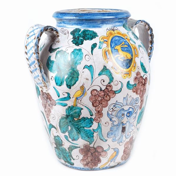 Orcio in ceramica smaltata  (XX Sec.)  - Asta ASTA A TEMPO  - Colasanti Casa d'Aste