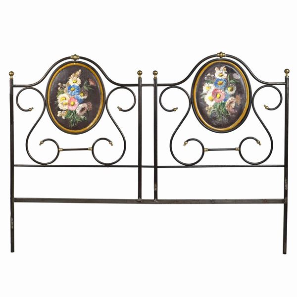 An iron headboard  (20th century)  - Auction Online auction with selected works of art from Unicef donations (lots 1 -193) - Colasanti Casa d'Aste