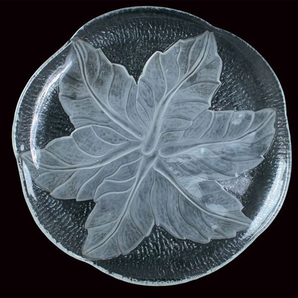 A French glass bowl and plate  (early 20th century)  - Auction Online Christmas Auction - Colasanti Casa d'Aste