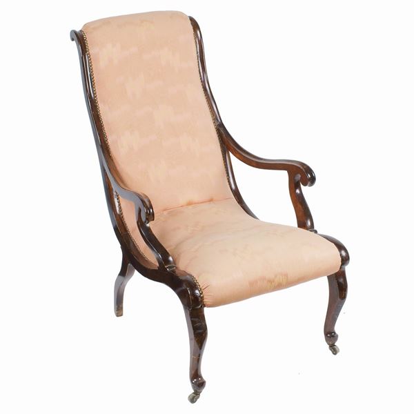 An English wooden armchair