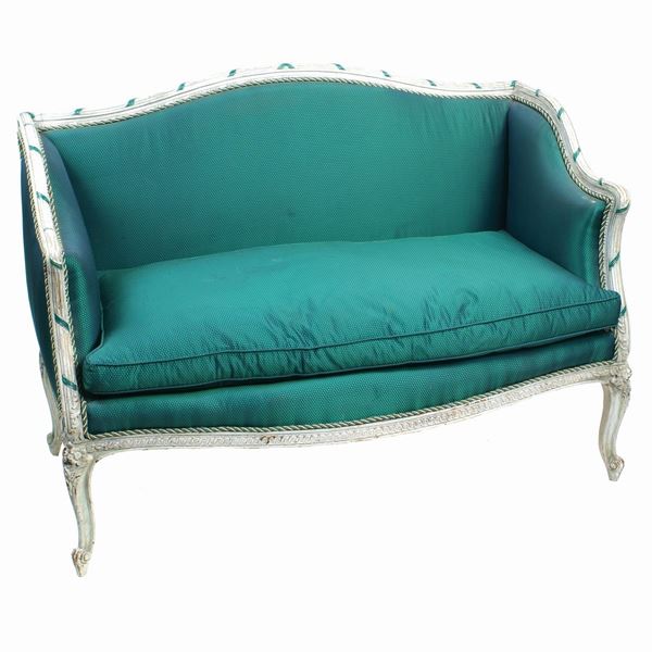 A French lacquered wooden sofa  (19th century)  - Auction Online Christmas Auction - Colasanti Casa d'Aste