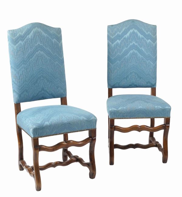 A set of Italian walnut chairs (6)  (20th century)  - Auction Online Christmas Auction - Colasanti Casa d'Aste