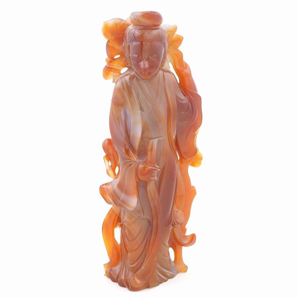 Figura in pietra dura  (Cina, XX Sec.)  - Asta ASTA A TEMPO  - Colasanti Casa d'Aste